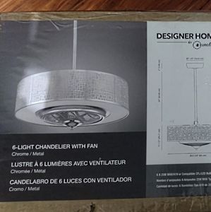 Modern Chandelier Ceiling Fan With Remote.